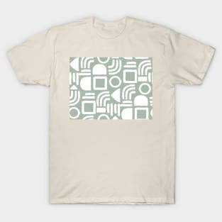 Sage Minimal Solid Geometry T-Shirt